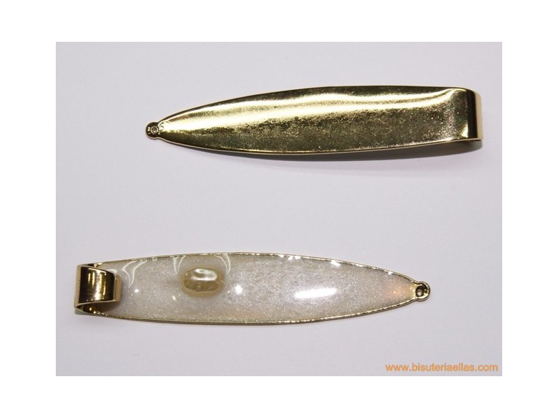 Marcapáginas dorado con nácar 6,2cm
