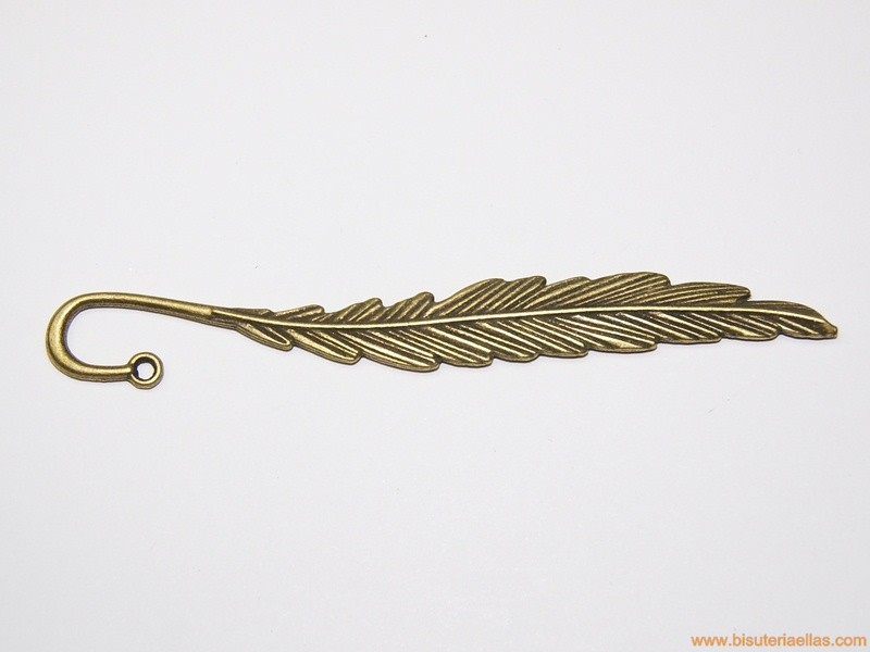 Marcapáginas pluma 11,7cm bronce