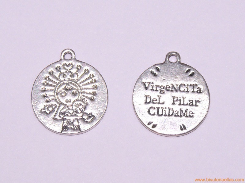 Medalla 18mm Virgencita del Pilar