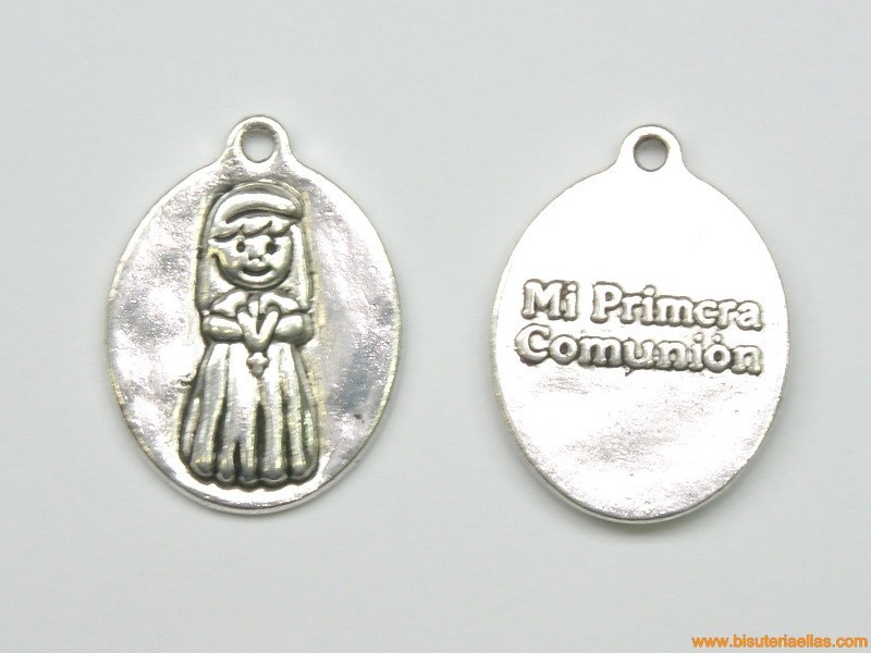 Medalla Comunión niña 22x18mm