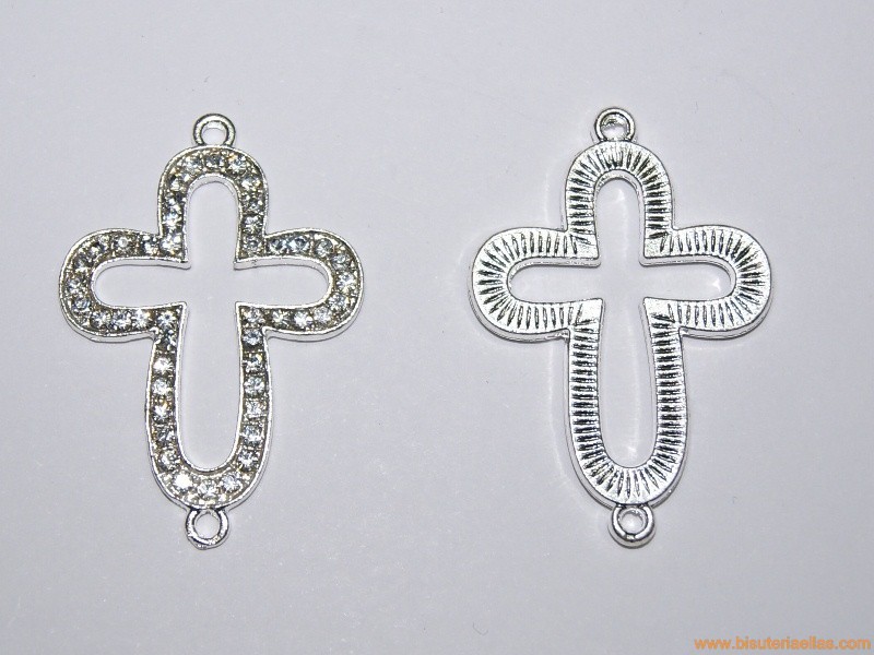 Entrepieza cruz con strass 35mm