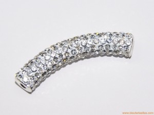 Tubo con strass 47mm paso 4mm