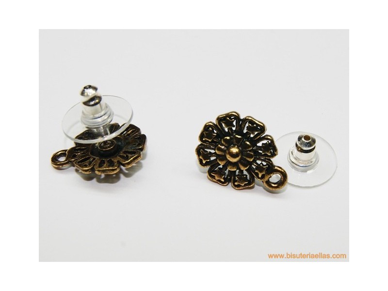 Cabezal pendiente flor 13mm bronce