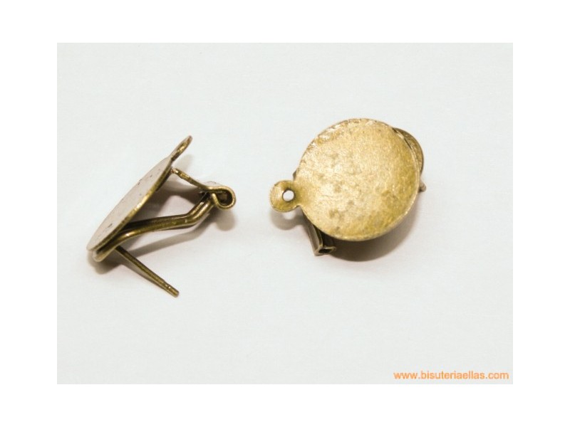 Pendiente plano omega bronce 16mm