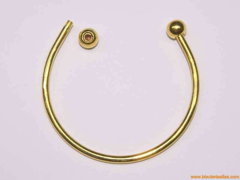 Pulsera rígida desenroscable dorada