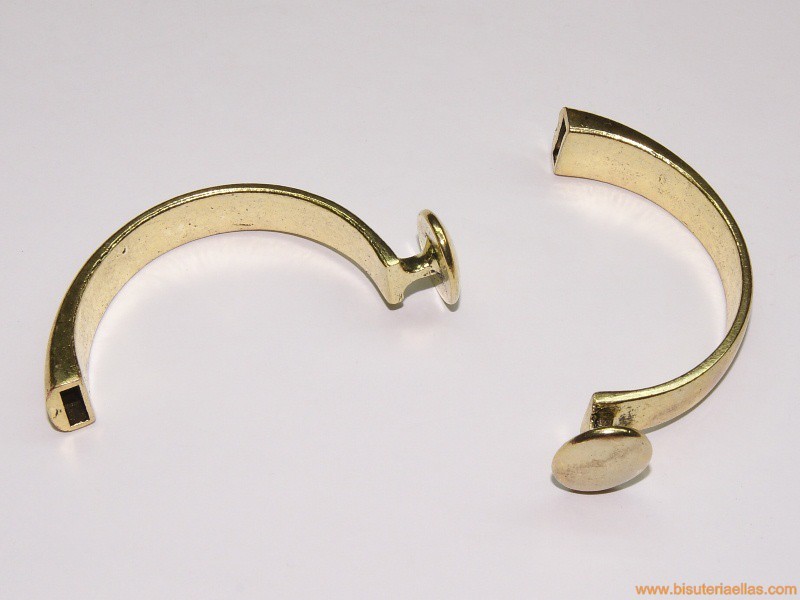 Cierre gancho pulsera paso 8x2,5mm oval dorado