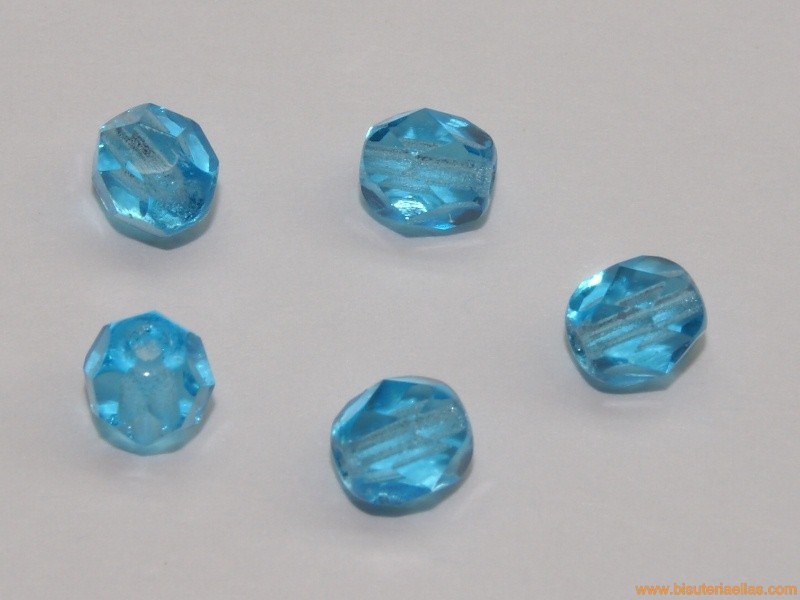 Bola facetada 6mm azul