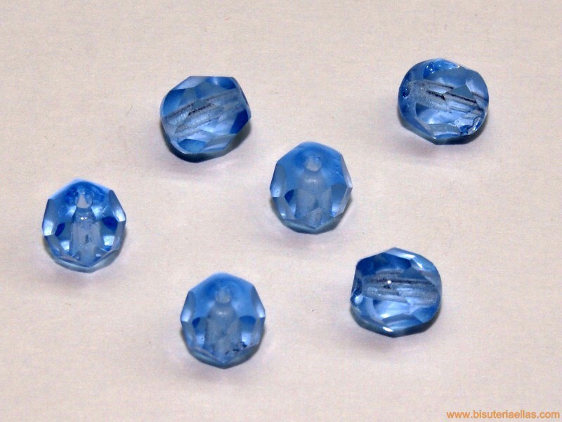 Bola facetada 6mm azul pálido