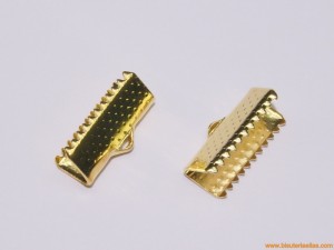 Terminal grapa dorado 16mm