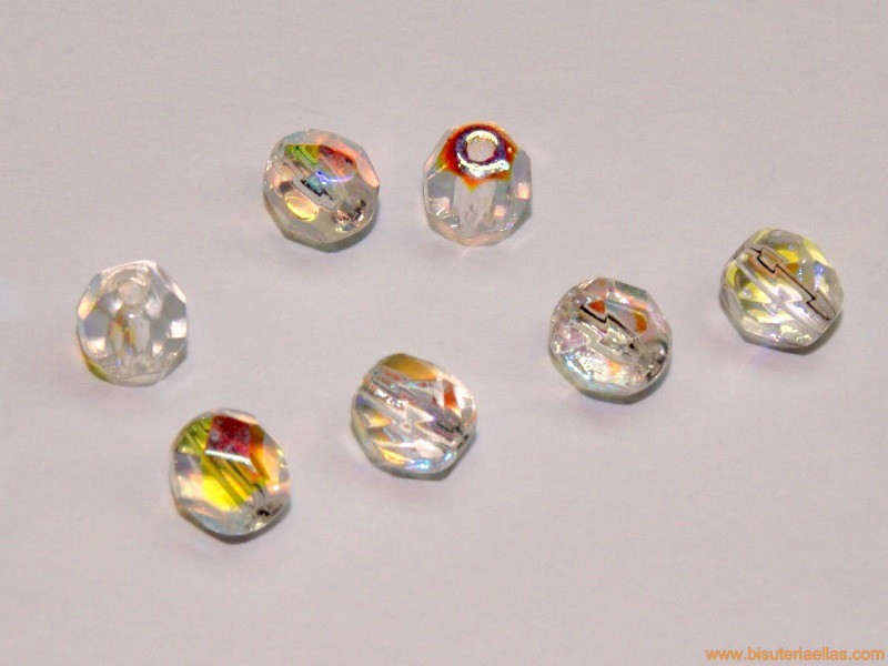 Bola facetada 6mm cristal AB