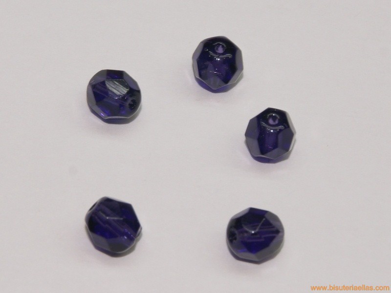 Bola facetada 6mm lila oscuro