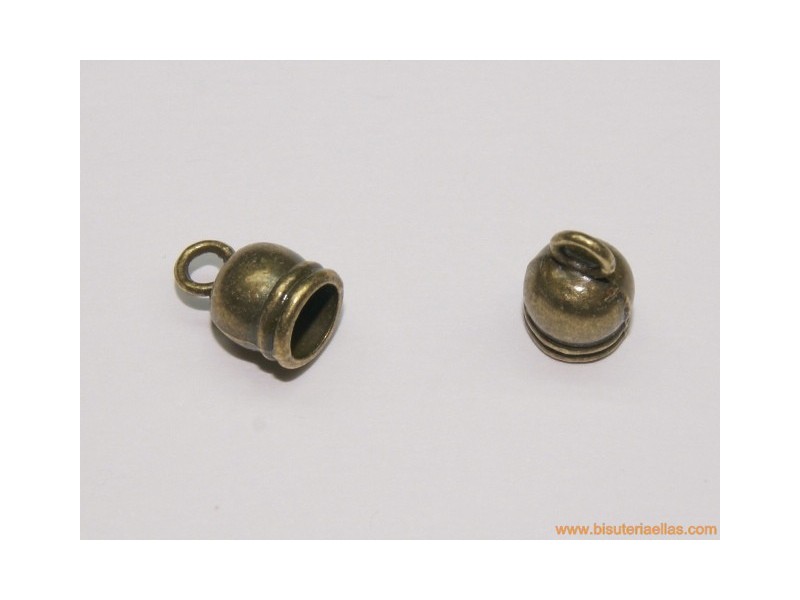 Terminal tubo paso 6mm bronce