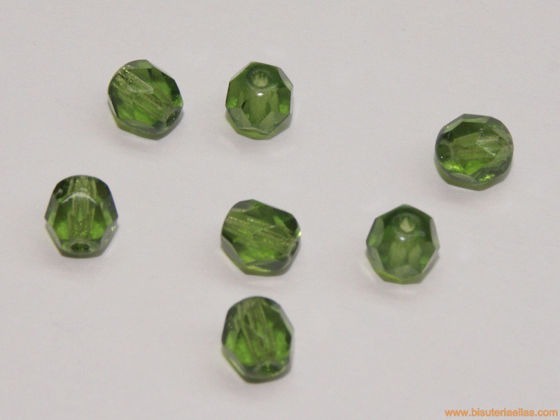 Bola facetada 6mm olivine