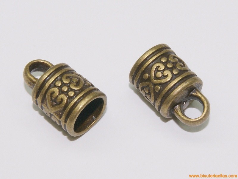 Terminal tubo paso 7,5mm bronce