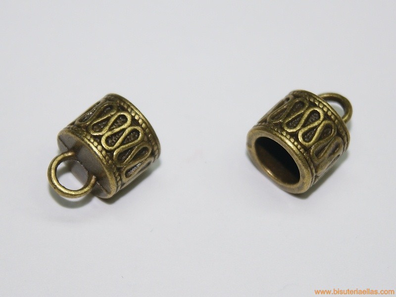 Terminal tubo paso 7,5mm bronce