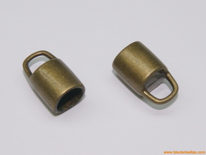 Terminal tubo paso 9mm bronce