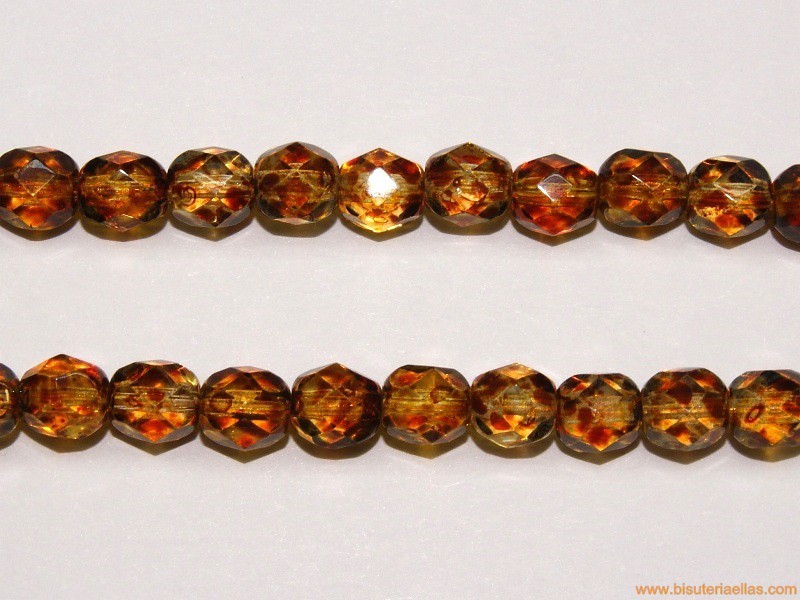 Bola facetada 6mm topaz ahumado