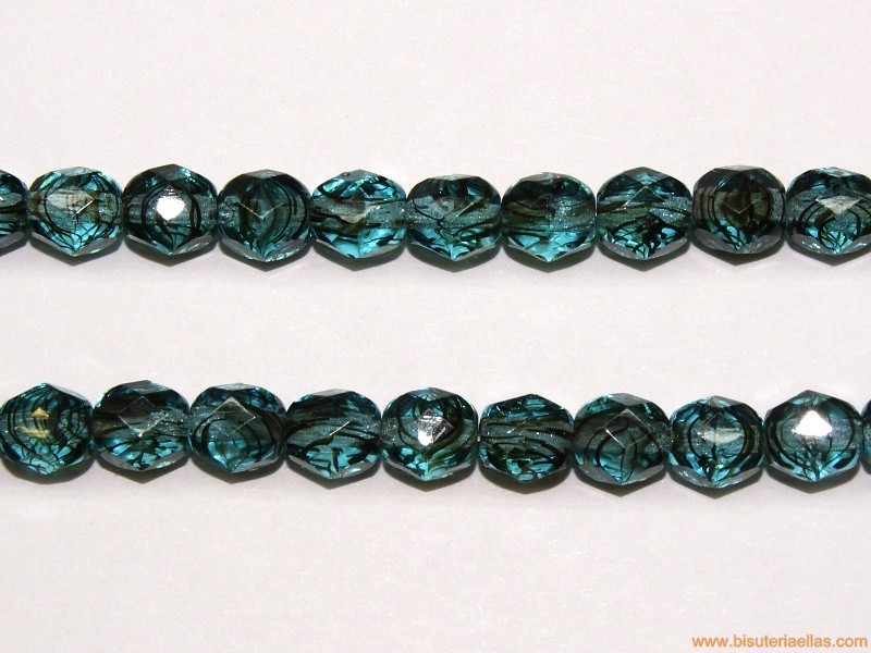 Bola facetada 6mm turmalina verde