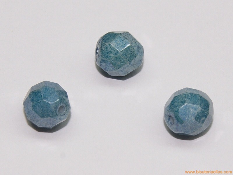 Bola facetada 8mm azul