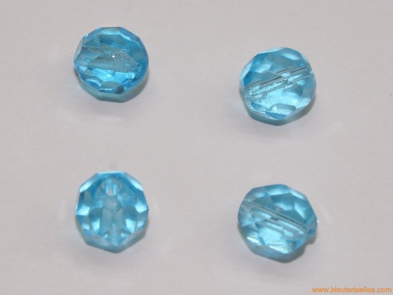 Bola facetada 8mm azul