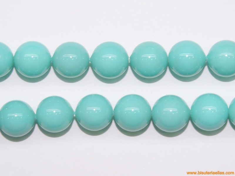 Bola perla de nácar turquesa Ø10mm
