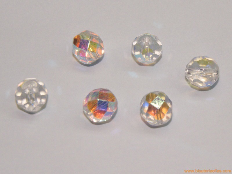 Bola facetada 8mm cristal AB