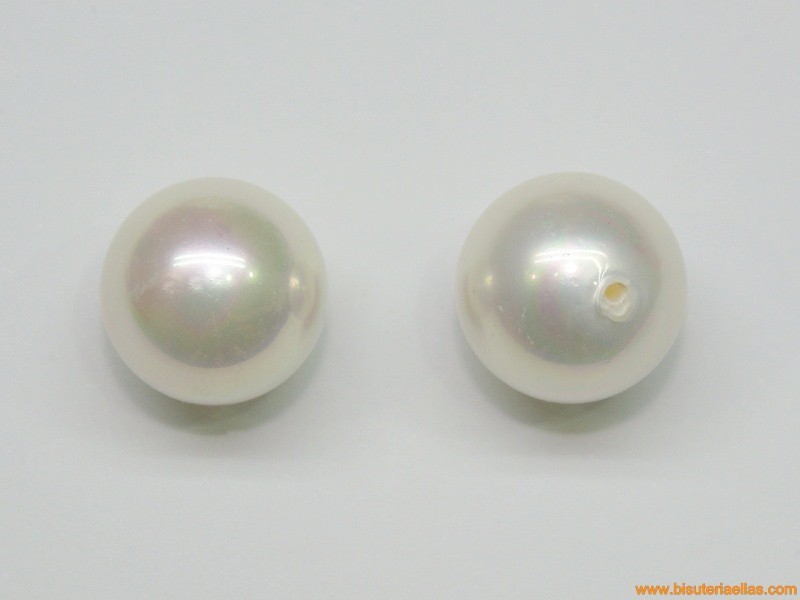 Bola medio taladro perla de nácar Ø16mm