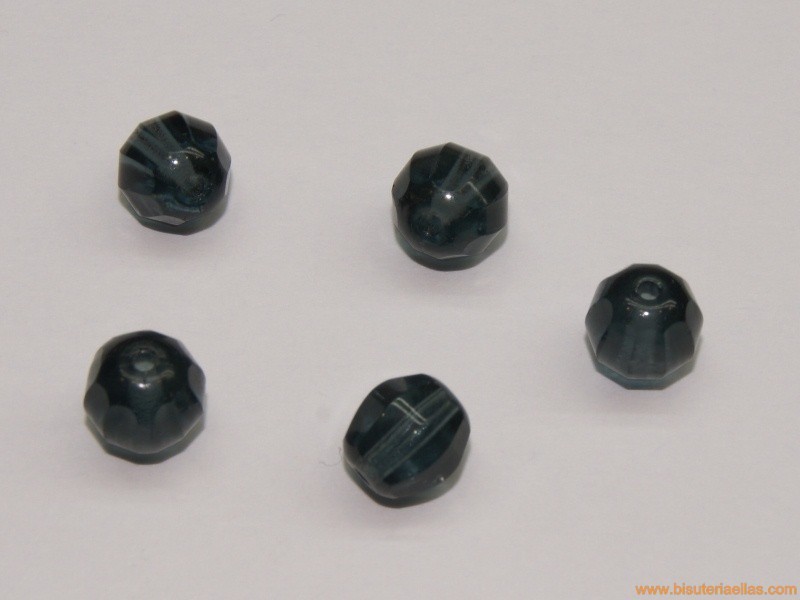 Bola facetada 8mm gris