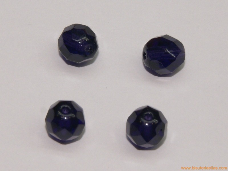 Bola facetada 8mm lila oscuro