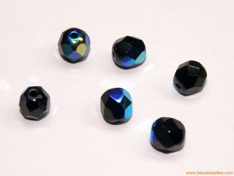 Bola facetada 8mm negro AB