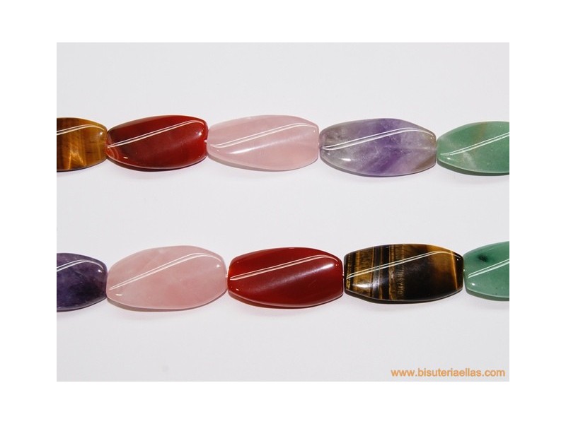 Oval ágatas variadas 30x15mm