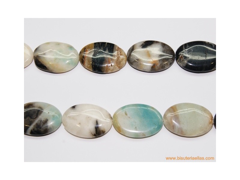 Ovalo ágatas variadas 30x20mm