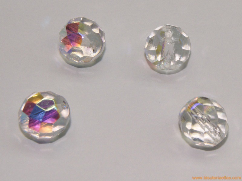 Bola facetada 10mm cristal AB
