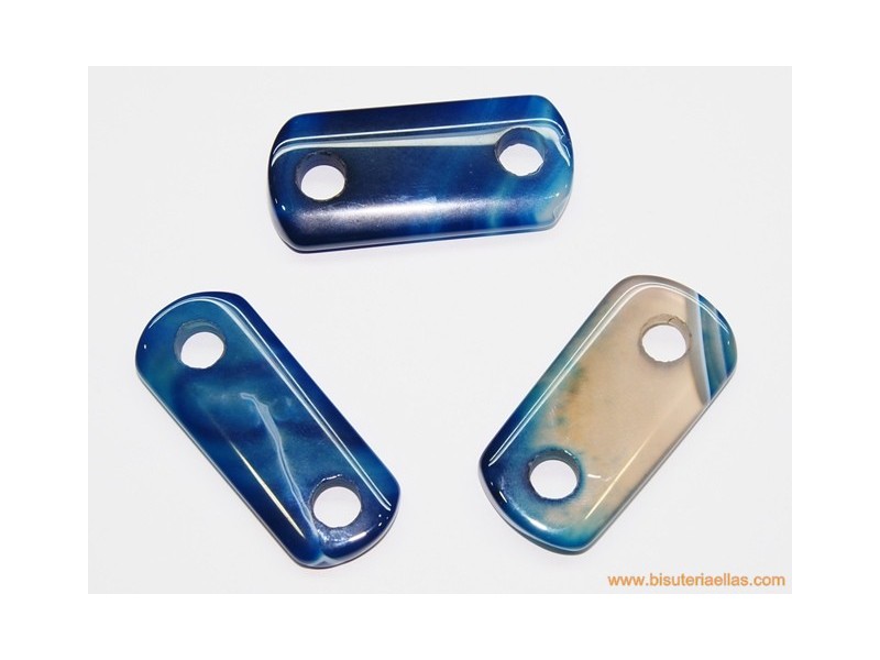 Rectángulo ágata azul 50x20mm