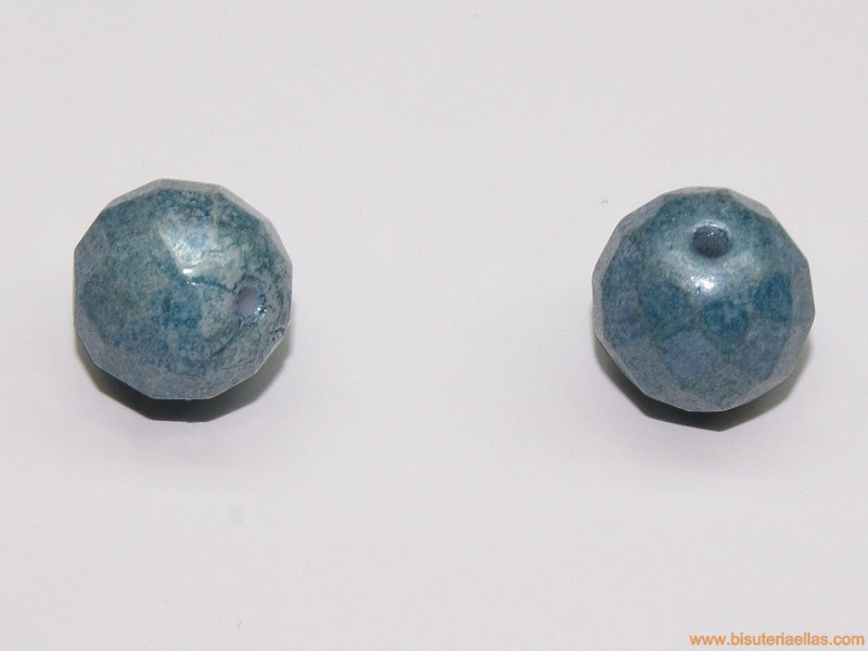 Bola facetada 12mm azul