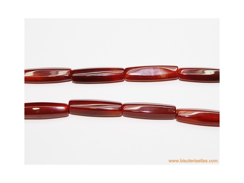Cornalina larga facetada 35x9mm