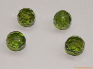 Bola facetada 12mm olivine