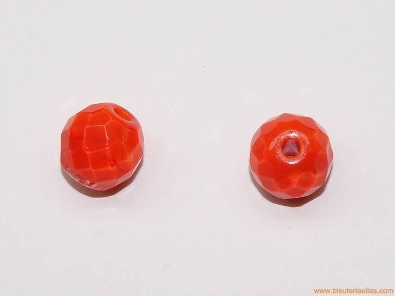 Bola facetada 12mm paso 2,5mm naranja