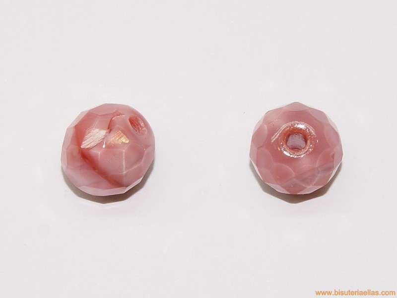 Bola facetada 12mm paso 2,5mm rosa