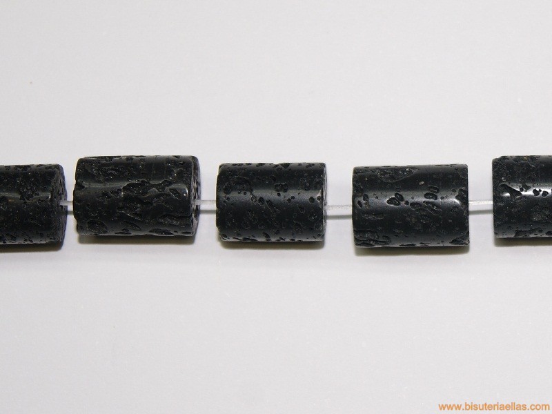 Cilindro lava volcánica 15x10mm