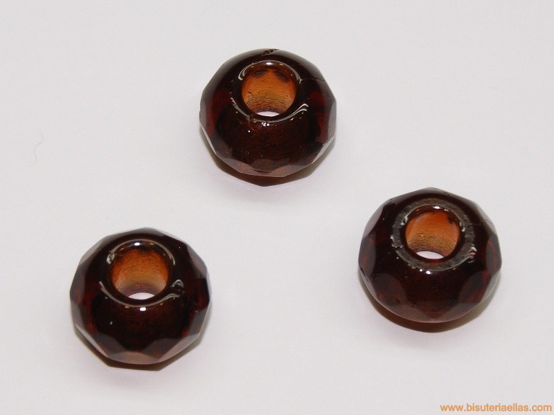 Bola facetada 12mm paso 5mm marrón