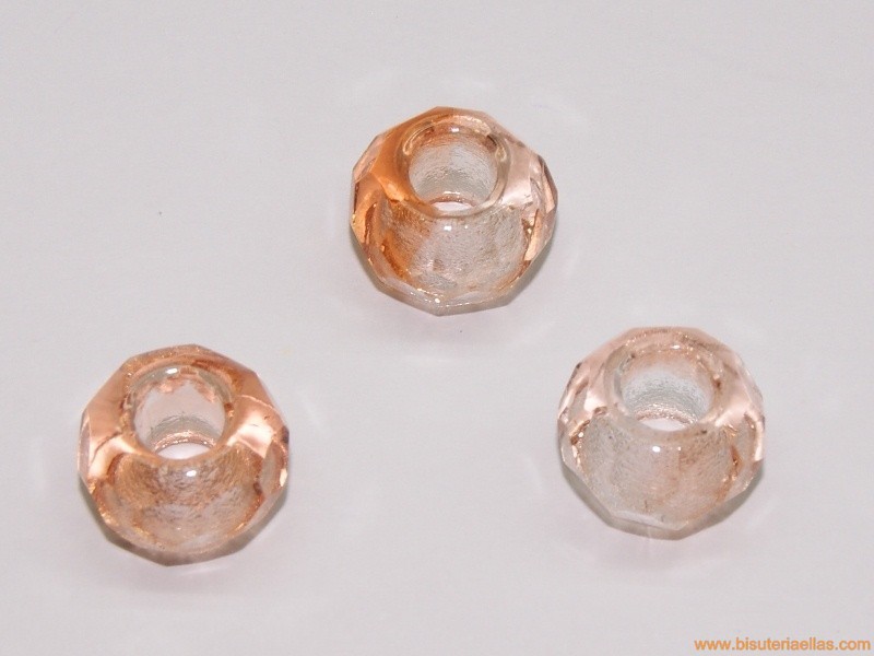 Bola facetada 12mm paso 5mm salmón