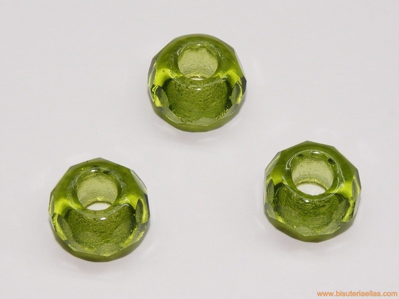 Bola facetada 12mm paso 5mm verde