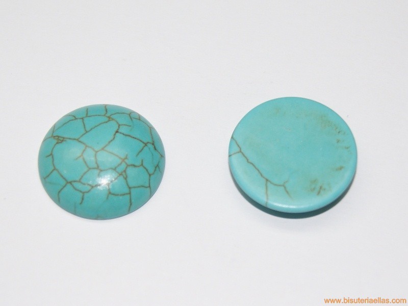Cabujón turquesa Ø20mm