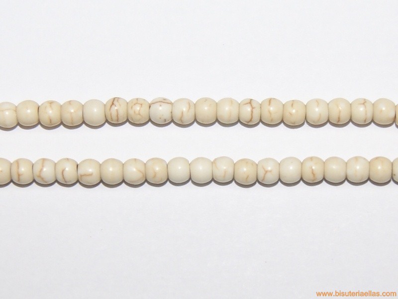 Bola turquesa blanca Ø4mm