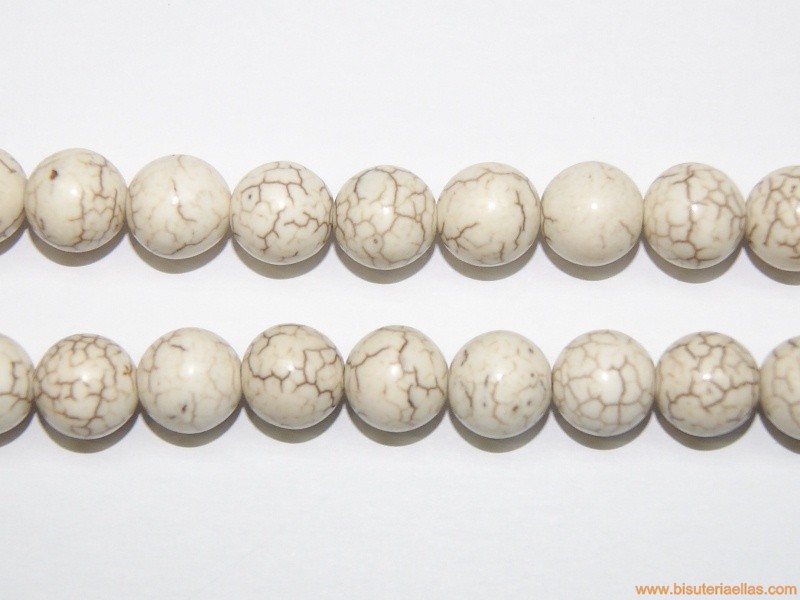 Bola turquesa blanca Ø12mm