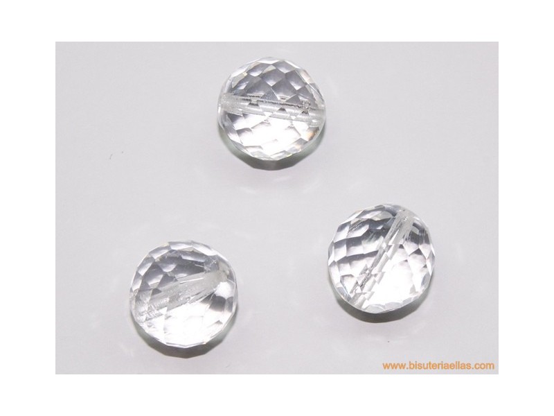 Bola facetada 18mm cristal