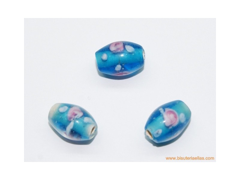 Oliva "magic" 11x8mm azul