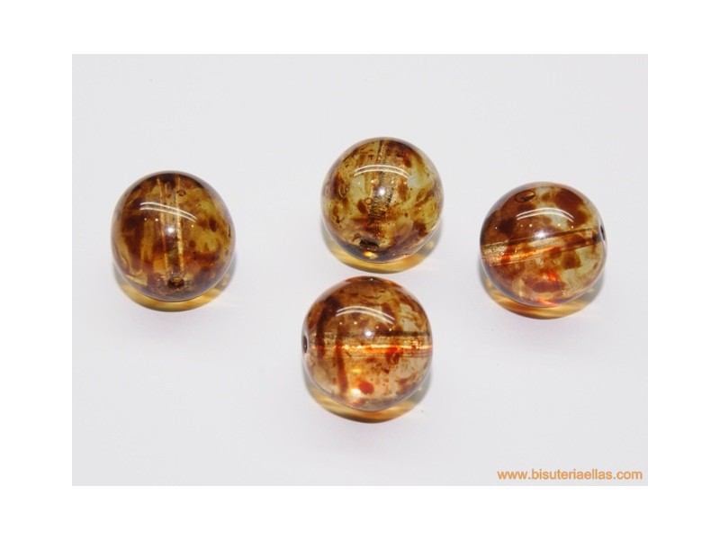 Bola cristal Ø14mm ámbar