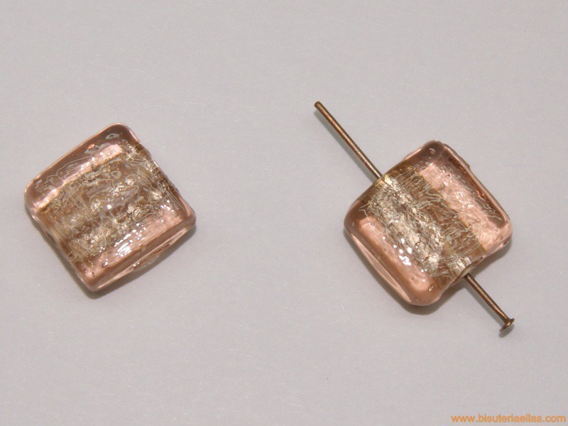 Cristal cuadrado 12x5mm ámbar